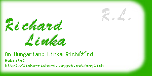 richard linka business card